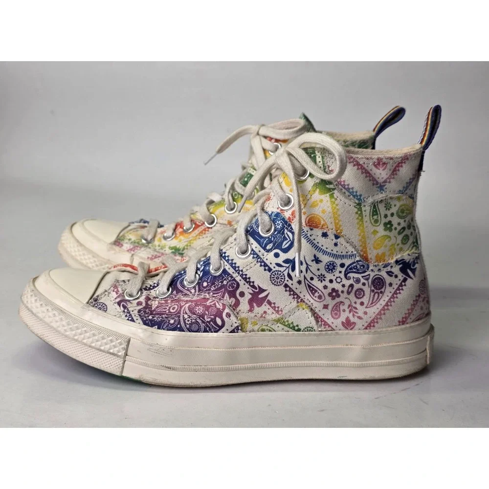 Converse Chuck Taylor 70 Men's Sneakers Size 6.5 Women's‎ 8.5 White Purple Shoes - Picture 6 of 13
